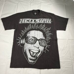 Hellstar Records Overseas Fall 2023 Exclusive Washed Black Graphic Tee Mens L